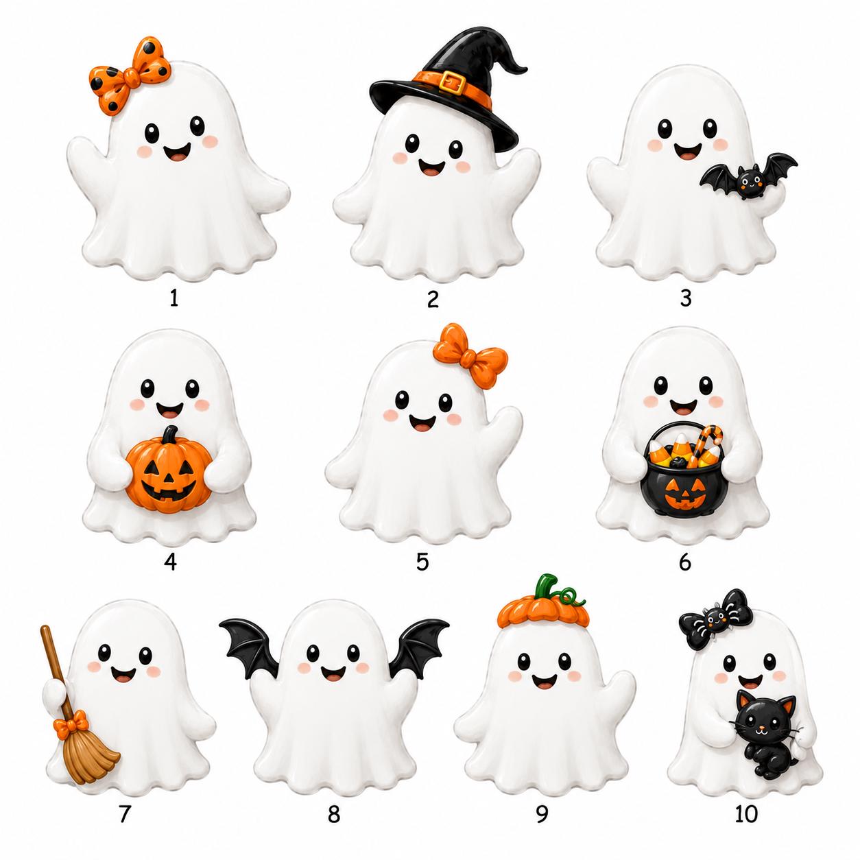 Personalized Family Ghost Acrylic Ornament, Custom Halloween Boo Crew Ornament, Ghost Family Name Ornament, Halloween Keepsake Gift Hallo